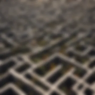 Abstract Glitch Art of a Digital Maze
