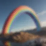 Colorful spectrum representing a rainbow's symbolism
