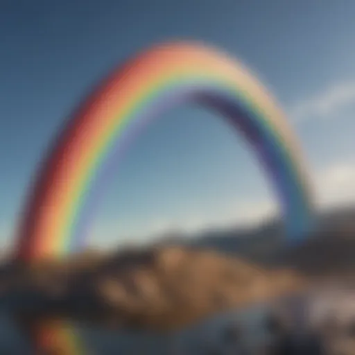 Colorful spectrum representing a rainbow's symbolism