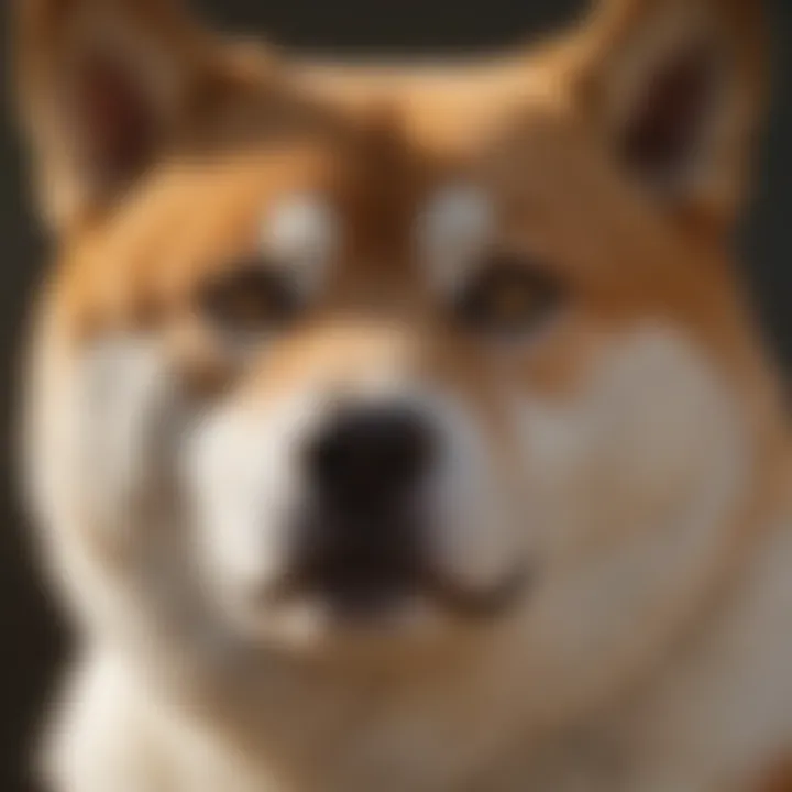 Expressive Loyalty in the Eyes of an Akita Inu Close-up of Akita Inu's expressive eyes reflecting loyalty