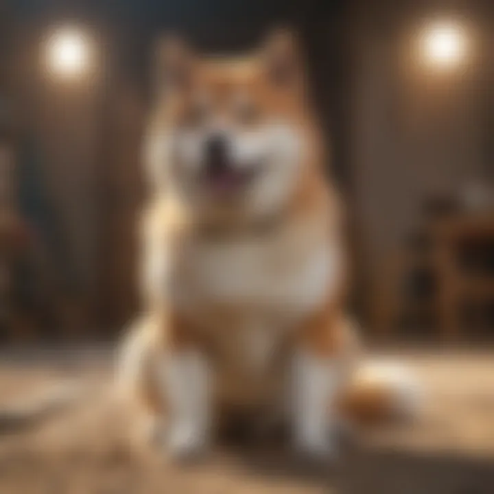 Structured Obedience Training for Akita Inu Akita Inu engaging in structured obedience training