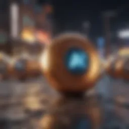 Abstract representation of market dynamics impacting Alethea AI token price movement