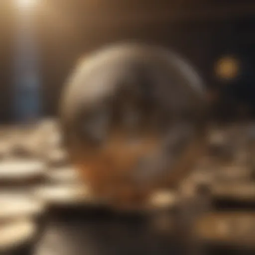 Abstract representation of cryptocurrency exchange