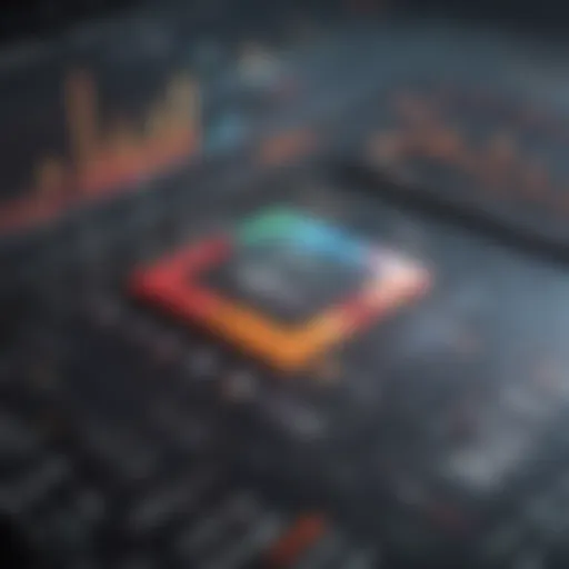A detailed chart showcasing the performance metrics of leading stock market companies.