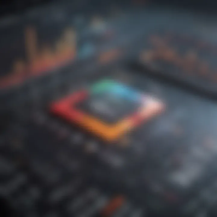 A detailed chart showcasing the performance metrics of leading stock market companies.