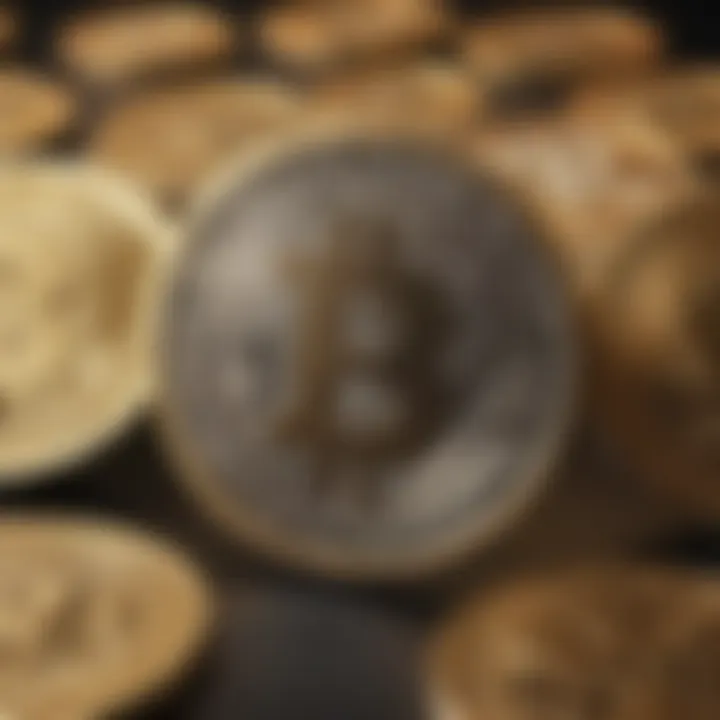 A visual representation of electronic currency symbols