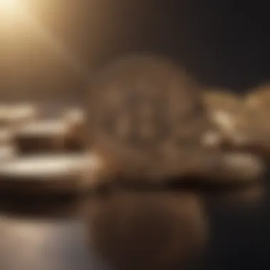 Futuristic depiction of stakecoins influencing cryptocurrency trends