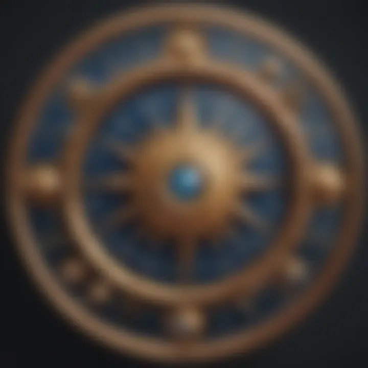Astrological chart with zodiac signs