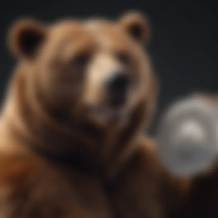 Application of final touches to the completed bear