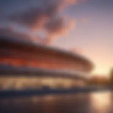 Architectural Marvel of Heat Stadium at Sunset