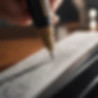 Artisan carefully crafting a premium pen, highlighting skilled craftsmanship