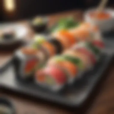 Artistic Dib Sushi Presentation