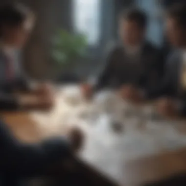 Strategic Financial Discussions A business meeting discussing financial strategies