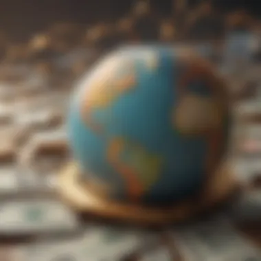 Global market influences depicted through interconnected graphs