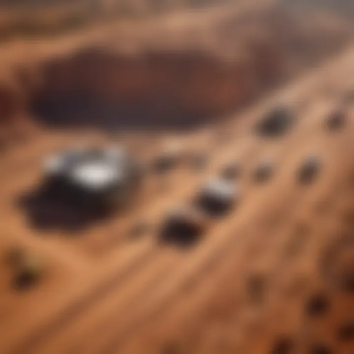 Aerial view of Australian mining sites