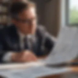 Bankruptcy Liquidator Examining Financial Documents