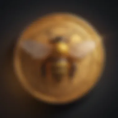 Digital Bee Logo Symbolizing Bee Crypto Coin Origins Digital Bee Logo Symbolizing Bee Crypto Coin Origins