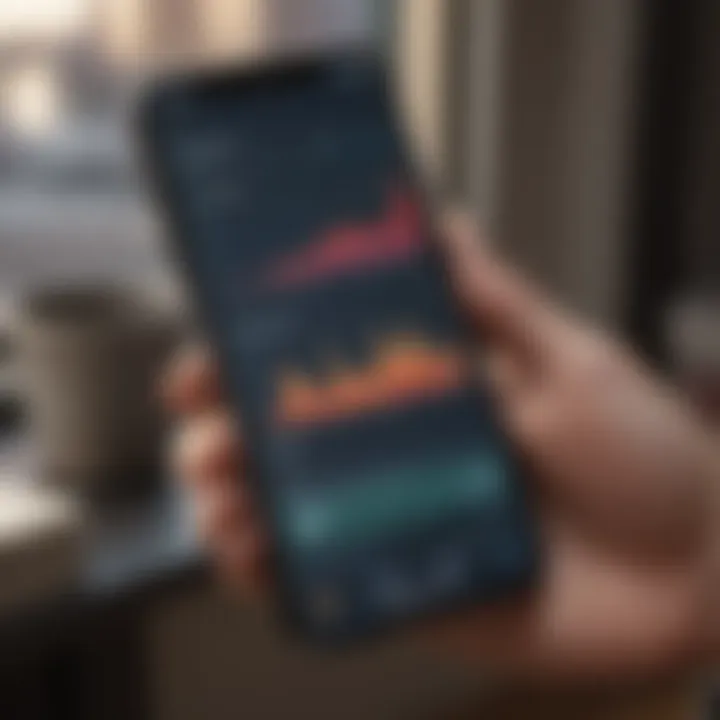 Sleek mobile app interface for investing