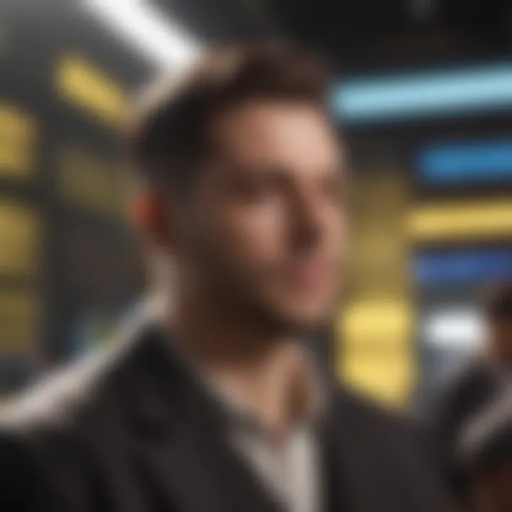 Illustration of a trader analyzing market trends on Binance