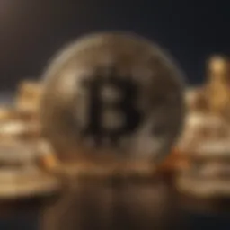 Abstract representation of Bitcoin's blockchain technology