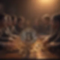 Illustration of Bitcoin club meeting