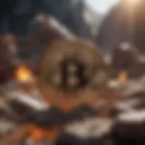 Abstract representation of Bitcoin mining process