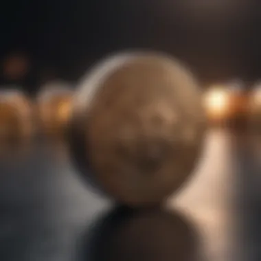 Futuristic visualization of blockchain technology in NFT tokens