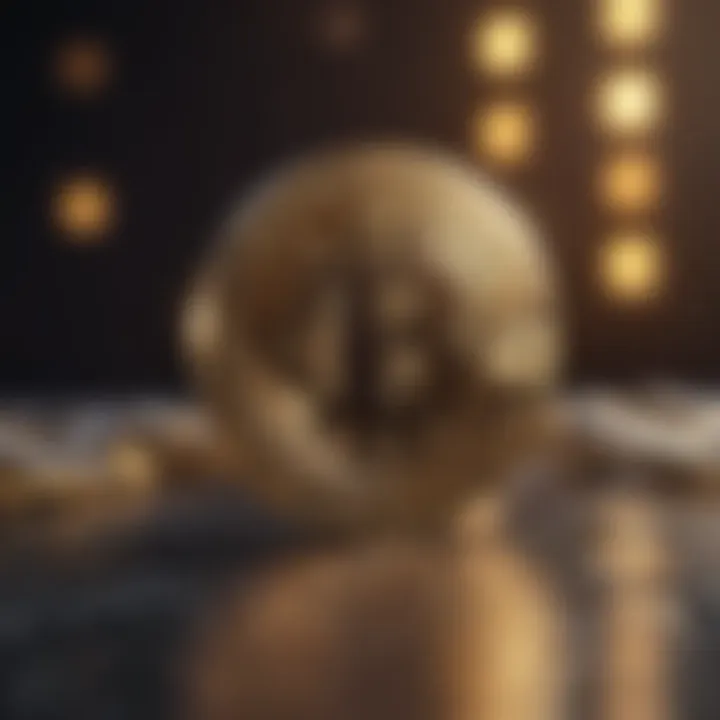 Blockchain technology in digital currency illustration