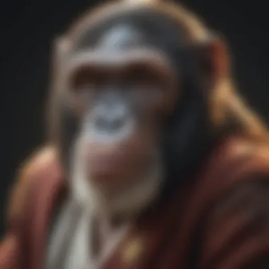 Elegance in Simplicity Majestic Ape Portrait