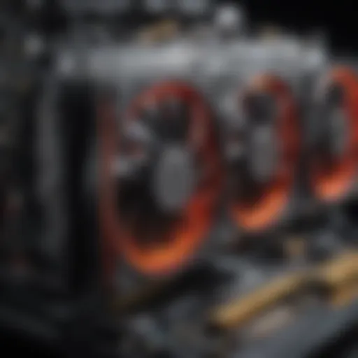 High-performance graphics cards arranged for optimal cooling