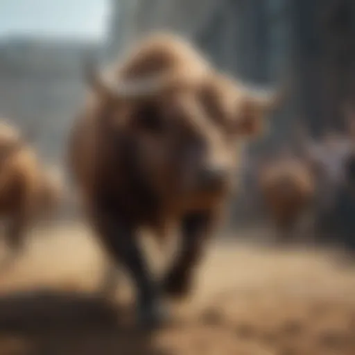 Illustration depicting the strength and vitality of a bull market in finance