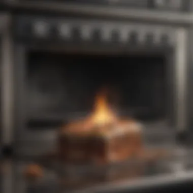 A ruined cake in the oven