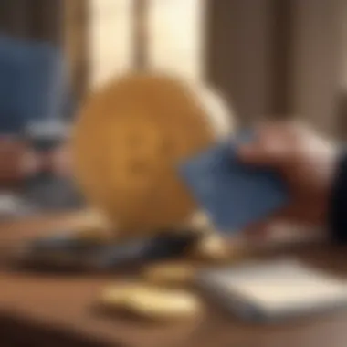 Illustration depicting a diverse and secure digital wallet for holding cryptocurrency in a Roth IRA