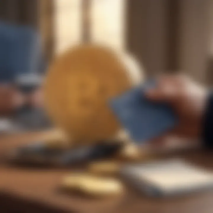 Illustration depicting a diverse and secure digital wallet for holding cryptocurrency in a Roth IRA