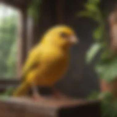 Exquisite canary in a captivating aviary setting