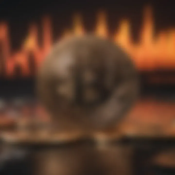A market chart displaying cryptocurrency price fluctuations.