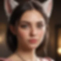 Conceptual illustration of catgirl cryptocurrency