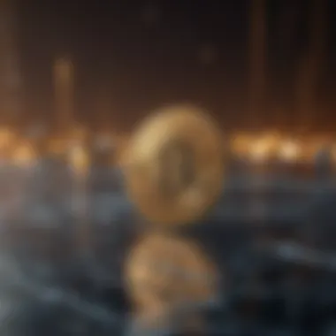 Visual representation of blockchain data flow
