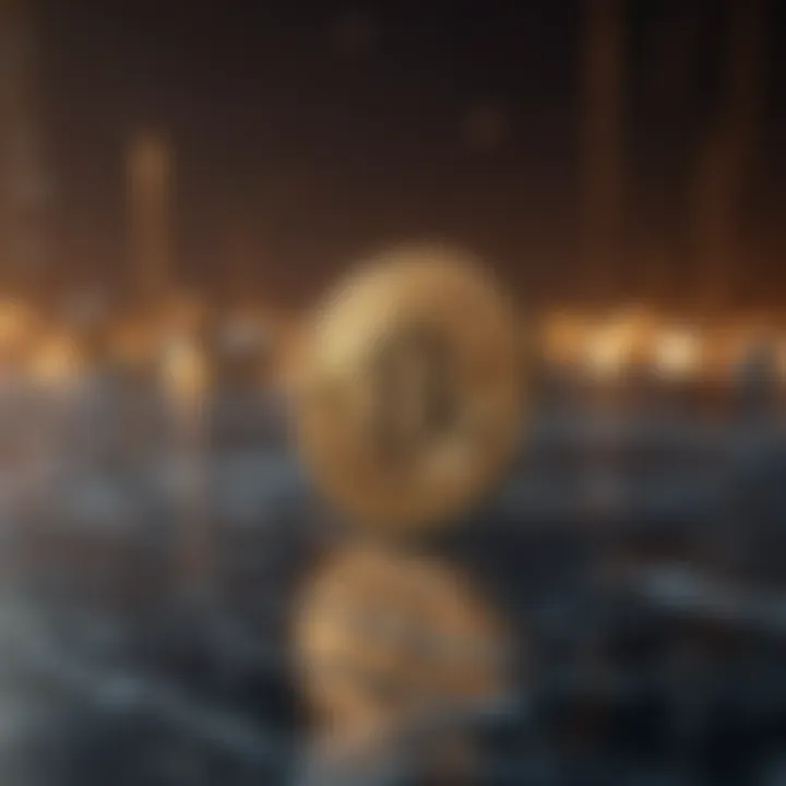 Visual representation of blockchain data flow