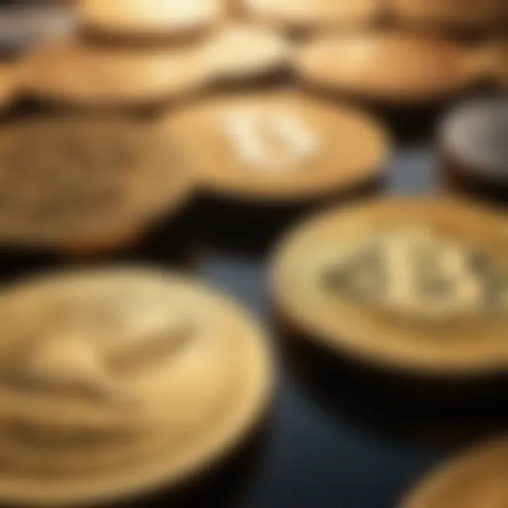 The Evolution of Chase Coin An abstract artistic representation of digital currency evolution