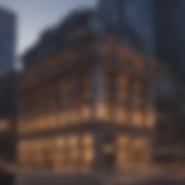 Chicago Trade Exchange architecture at dusk