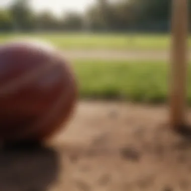 Game-Changing Moment: Precision at Play Close-up of cricket ball hitting stumps in a decisive moment
