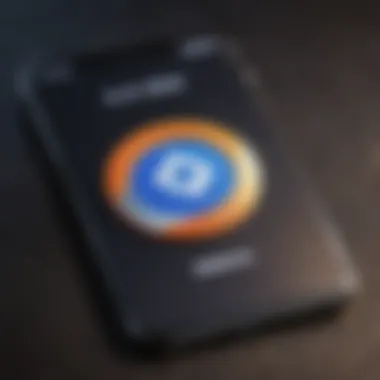 Coinbase app icon on iPhone screen