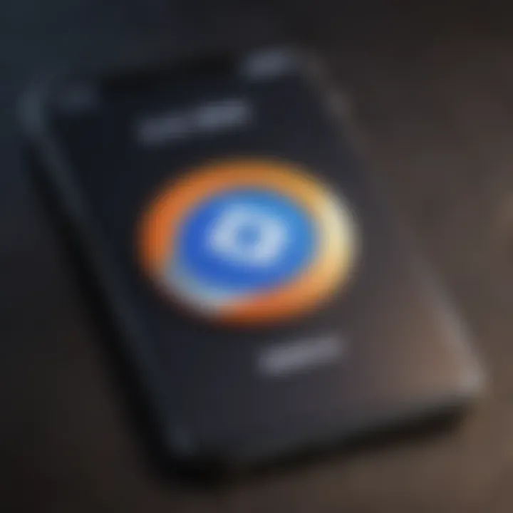 Coinbase app icon on iPhone screen