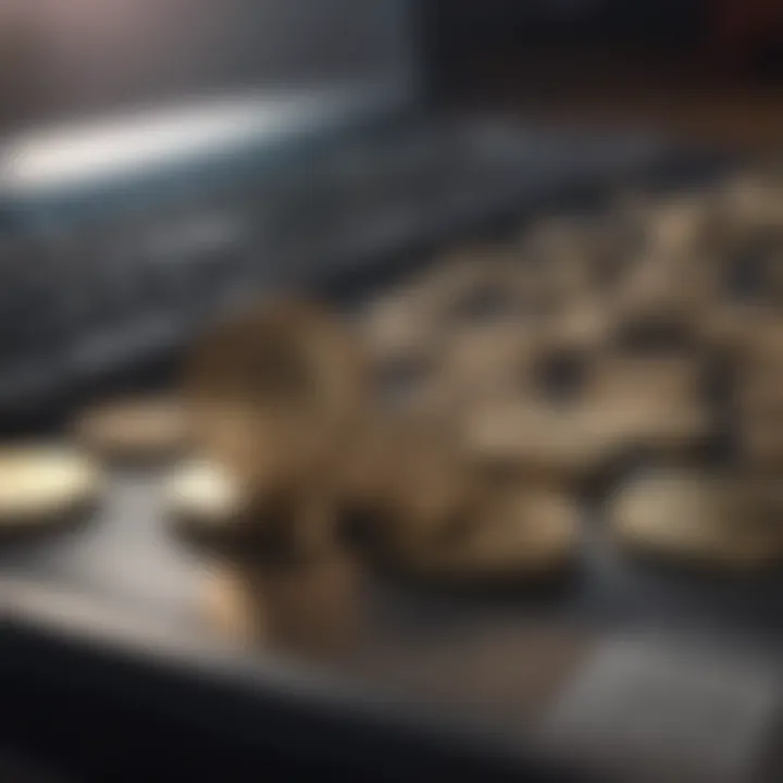 Illustration of secure bank transfer setup