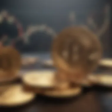 Graph illustrating gains and losses in cryptocurrency investments