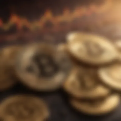 Graph illustrating the total market value of cryptocurrencies over time.