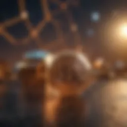 Abstract representation of blockchain network