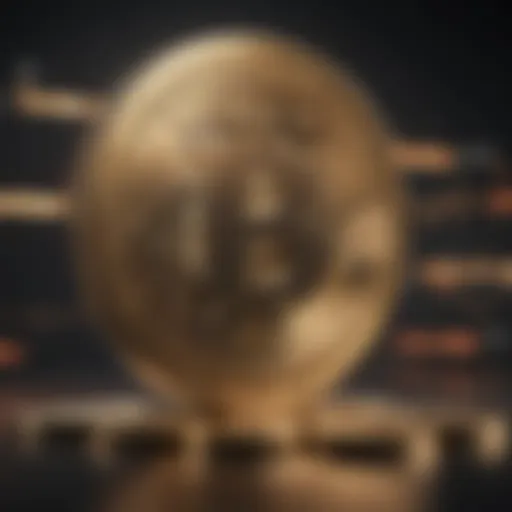 Abstract visualization of digital currency trading on Coinbase