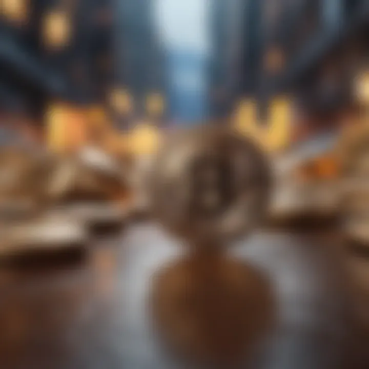 Visual representation of navigating the volatile cryptocurrency market on Coinbase